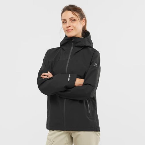 Black Salomon Outline GTX 2.5L Women's Shell Jackets | IE DA8576